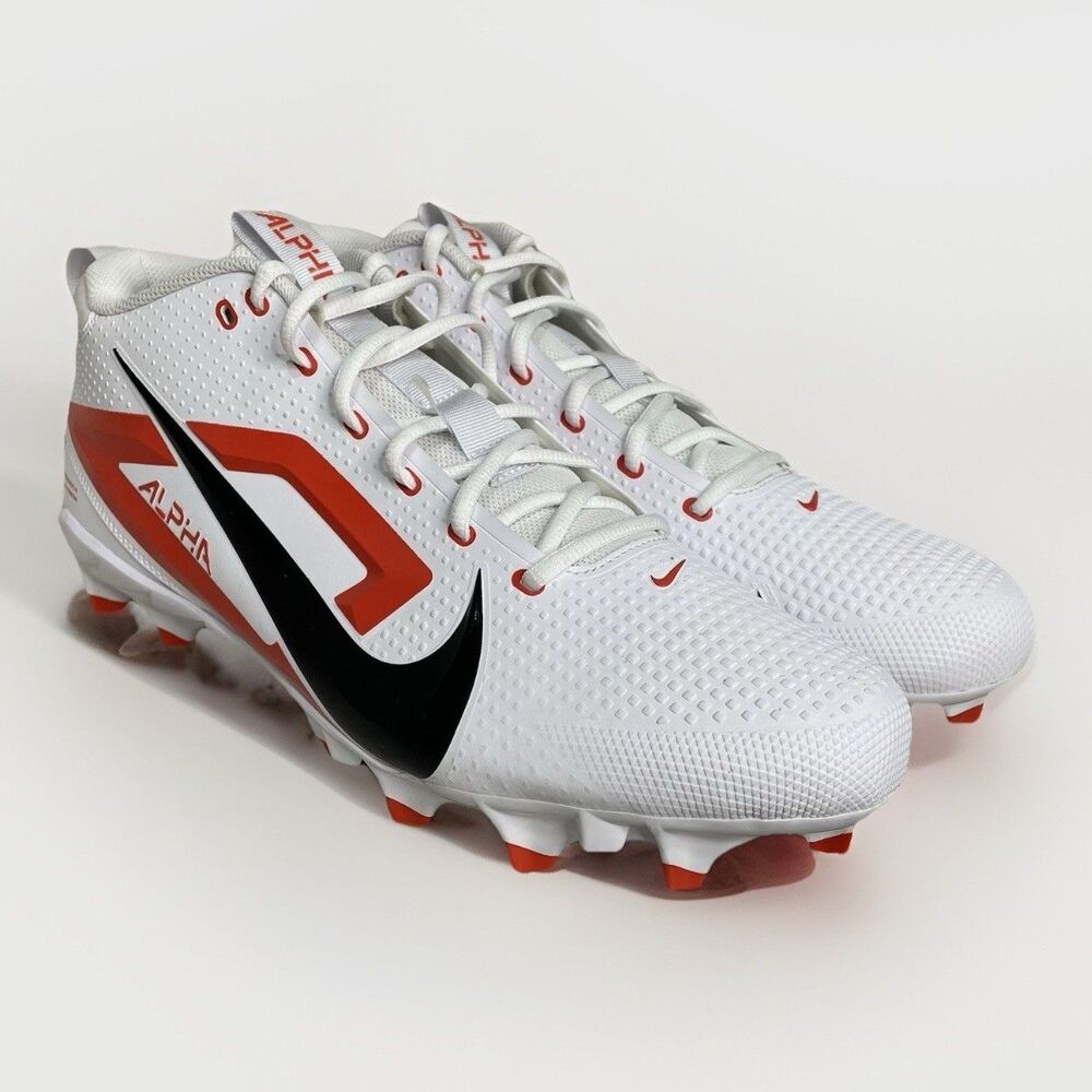 Nike Alpha Menace Mid Men Size 16 Football Cleats Orange White Black FZ7703-103